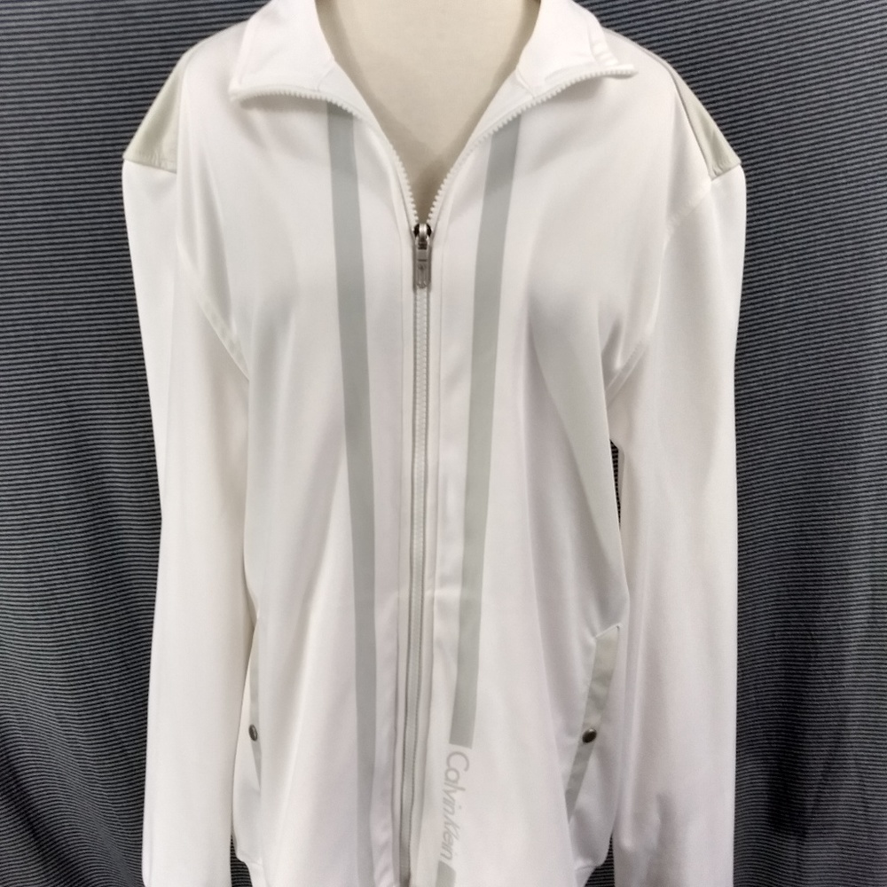 VINTAGE CALVIN KLEIN WHITE JACKET LT MODERN L